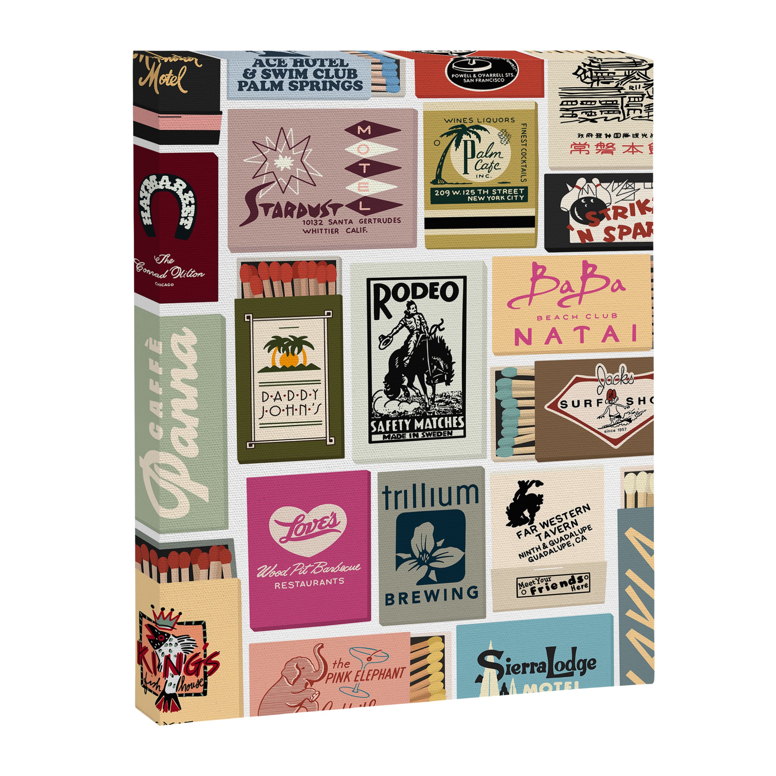 Vintage Matchbook Collage Art Print Canvas Print Gallery Image 6