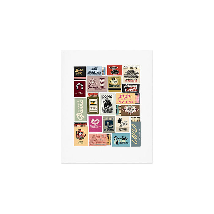 Vintage Matchbook Collage Art Print Art Print Gallery Image 1