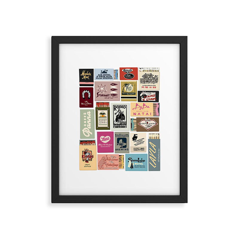 Vintage Matchbook Collage Art Print Framed Art Print Gallery Image 5