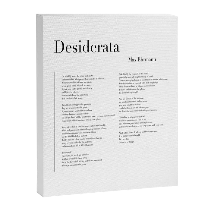 Desiderata by Max Ehrmann  Canvas Print Gallery Image 1