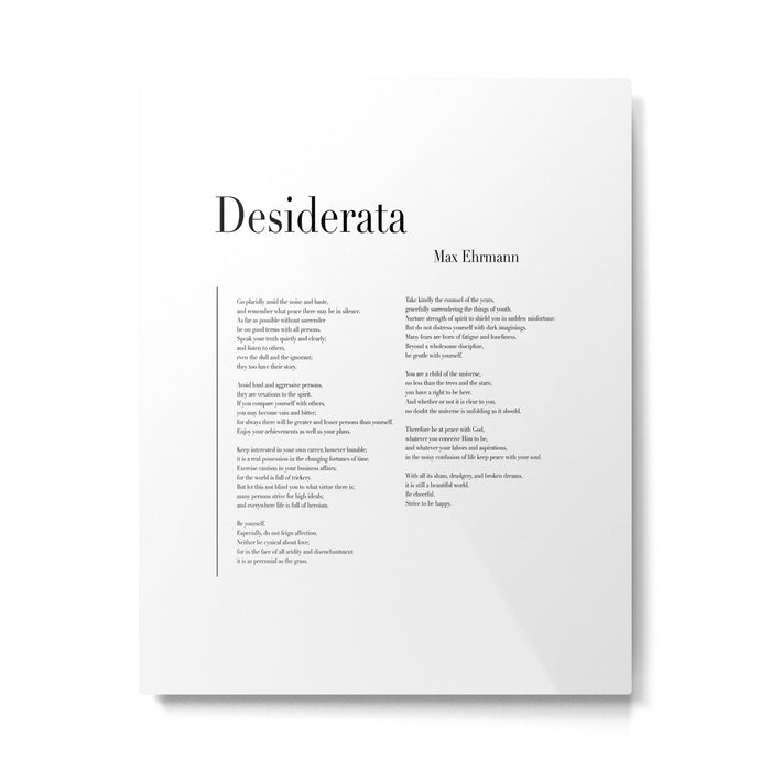 Desiderata by Max Ehrmann  Metal Print Gallery Image 1