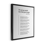 Do not go gentle into that good night by Dylan Thomas Framed Canvas Print Gallery Image 2