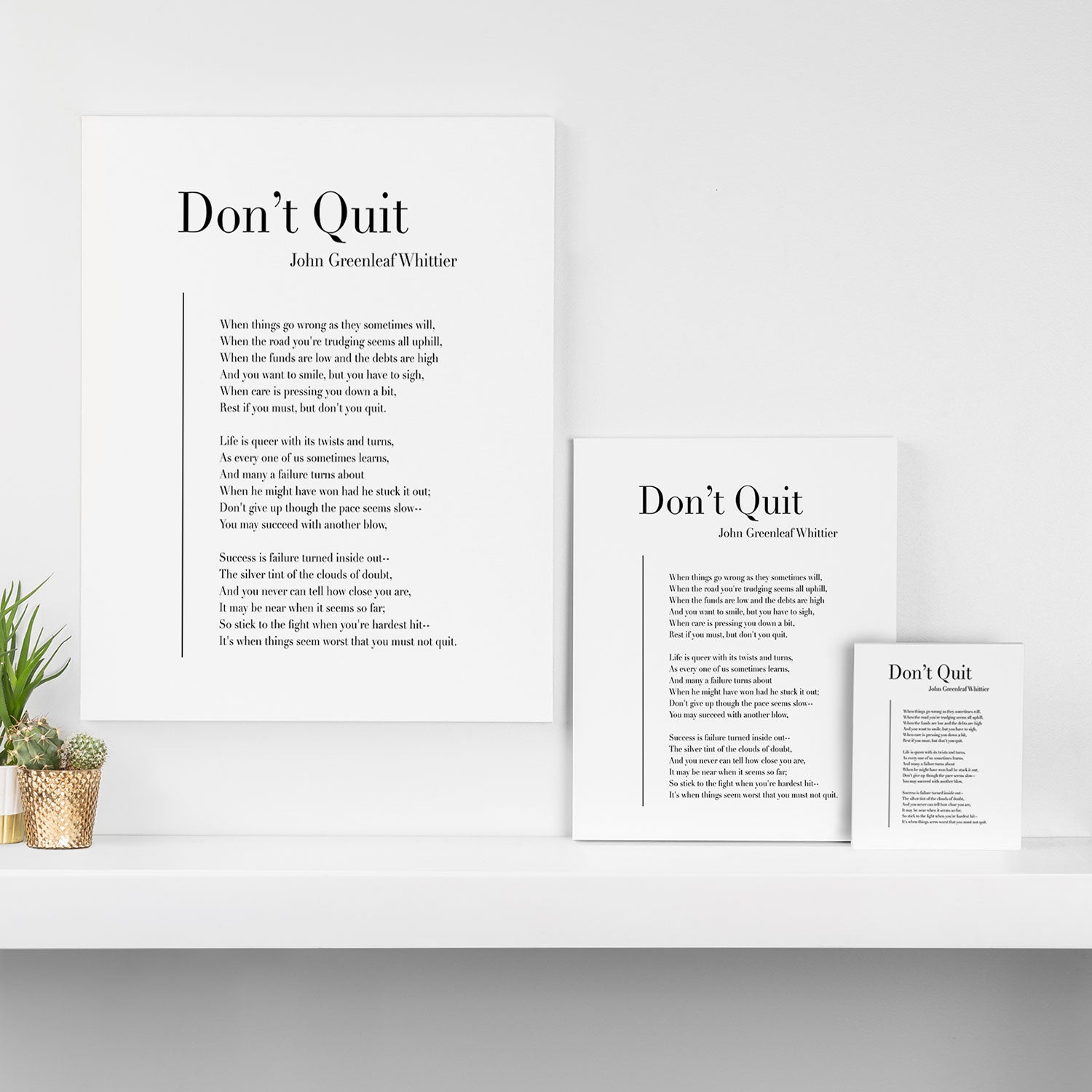 Donât Quit by John Greenleaf Whittier Canvas Print Gallery Image 3