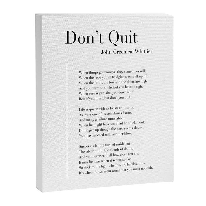 Donât Quit by John Greenleaf Whittier Canvas Print Gallery Image 1