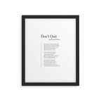 Donât Quit by John Greenleaf Whittier Framed Art Print Gallery Image 6