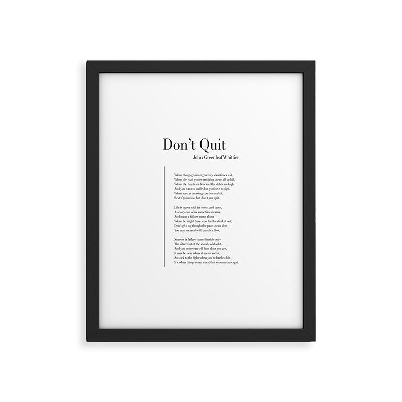 Donât Quit by John Greenleaf Whittier Framed Art Print Gallery Image 6