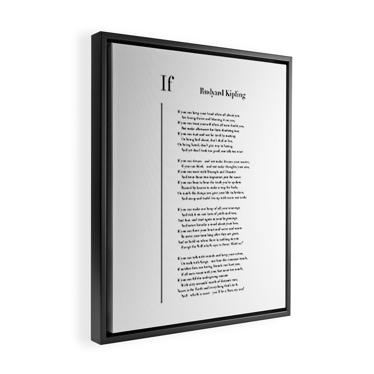 If by Rudyard Kipling Framed Canvas Print Gallery Image 2