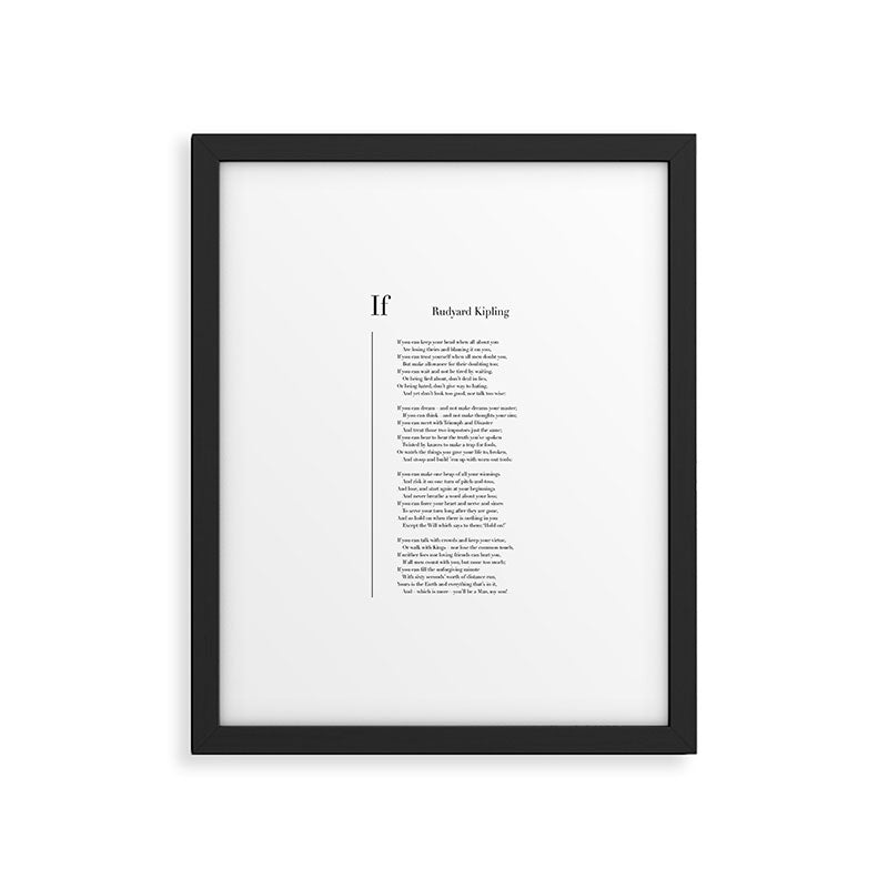 If by Rudyard Kipling Framed Art Print Gallery Image 6