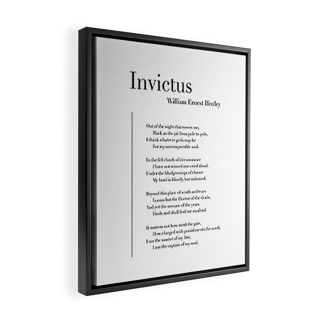 Invictus by William Ernest Henley Framed Canvas Print Gallery Image 2