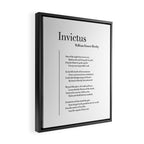 Invictus by William Ernest Henley Framed Canvas Print Gallery Image 2