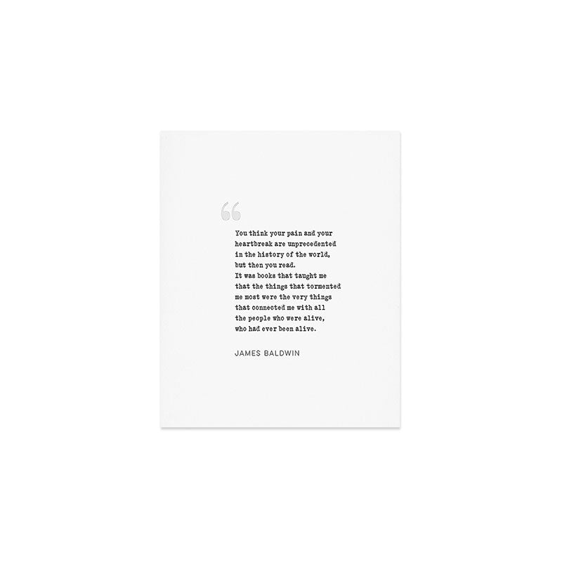 James Baldwin Quote on Books Art Print Gallery Image 1