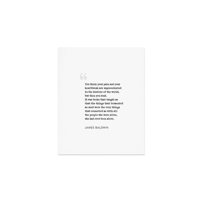 James Baldwin Quote on Books Art Print Gallery Image 1