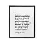 James Baldwin Quote on Books Framed Canvas Print Gallery Image 8