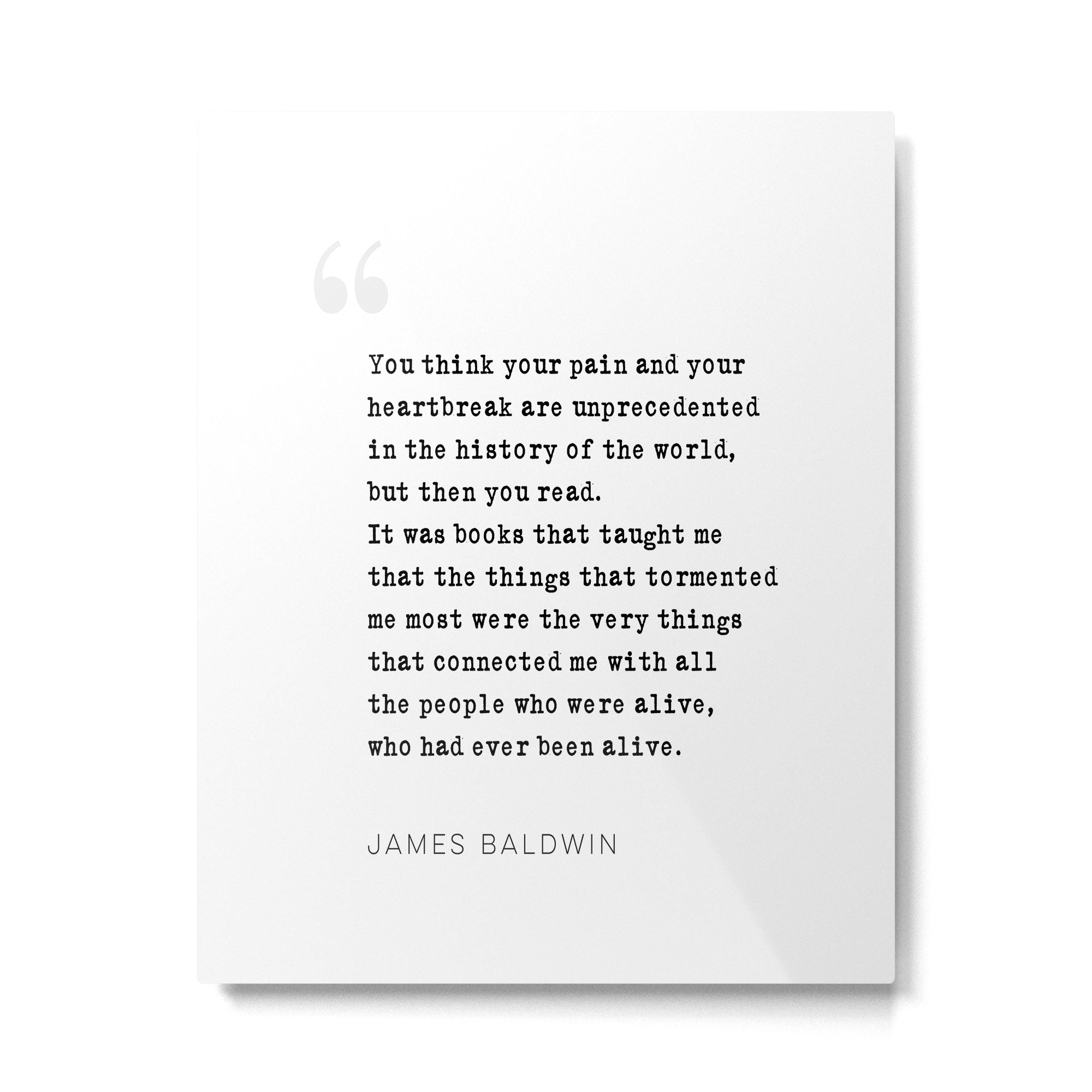 James Baldwin Quote on Books Metal Print Gallery Image 6