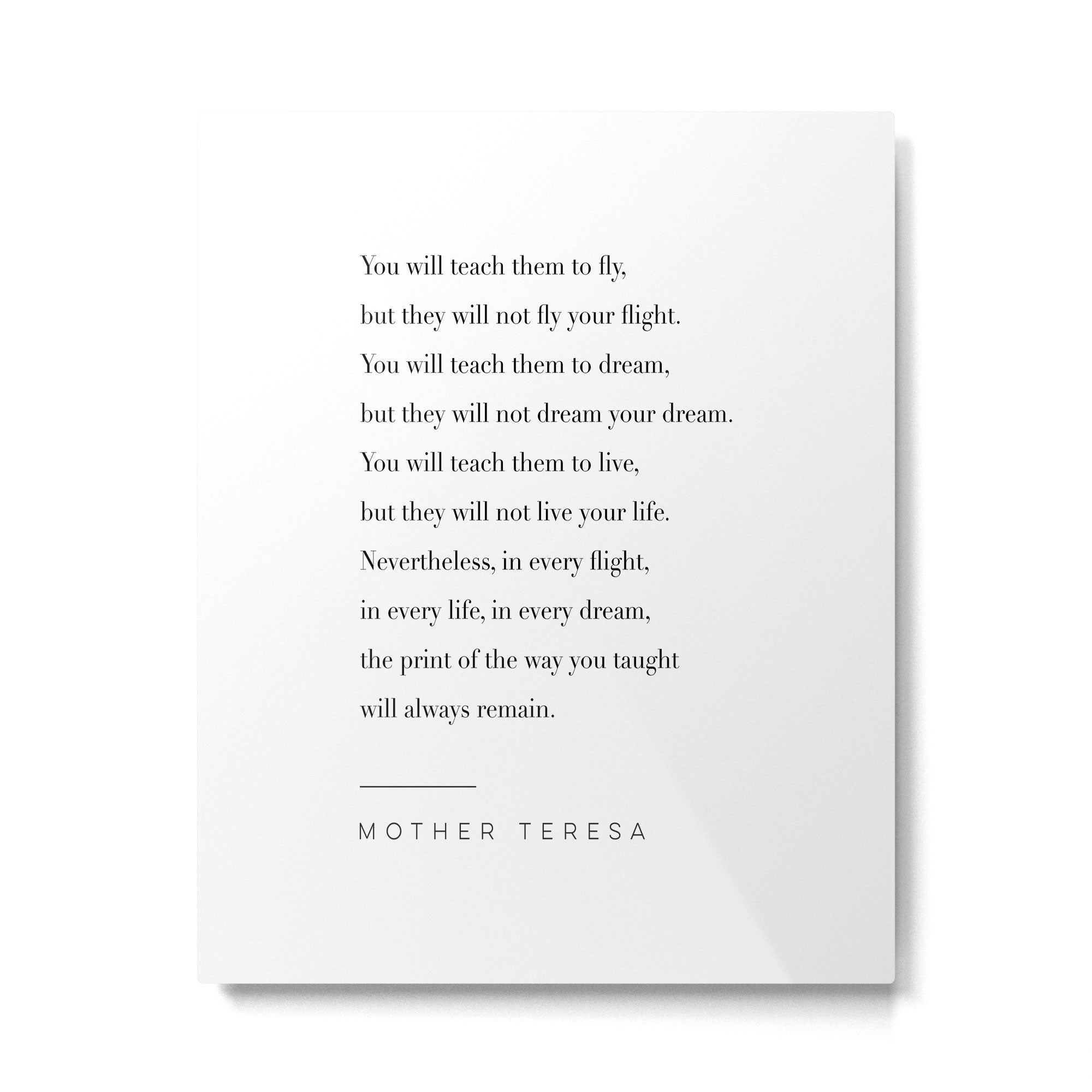 Mother Teresa Quote Metal Print Gallery Image 6