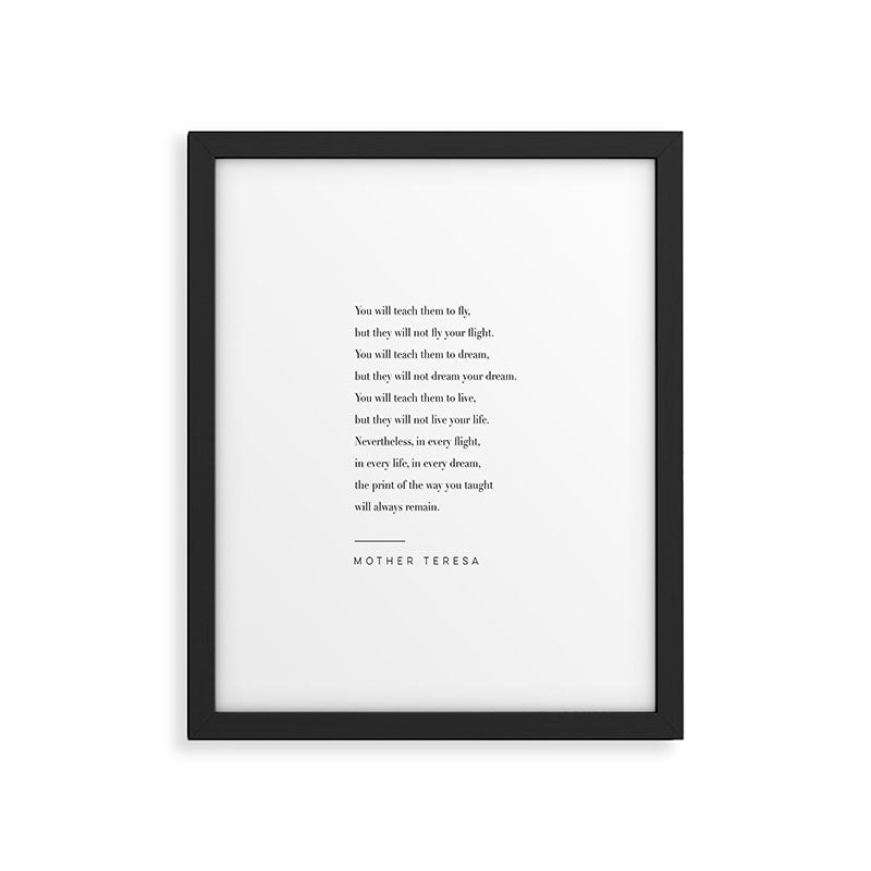 Mother Teresa Quote Framed Art Print Gallery Image 6
