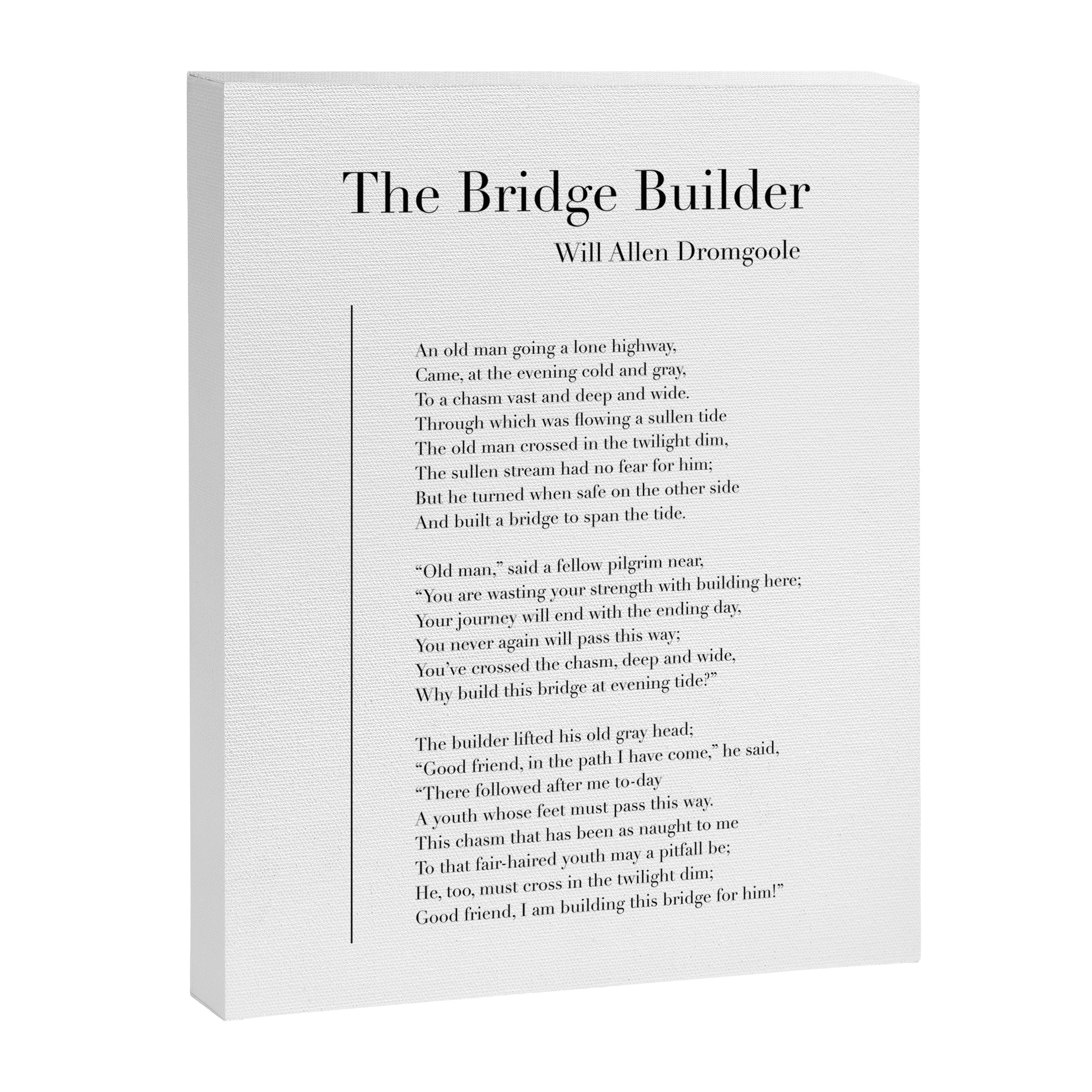 The Bridge Builder by Will Allen Dromgoole Canvas Print Gallery Image 8
