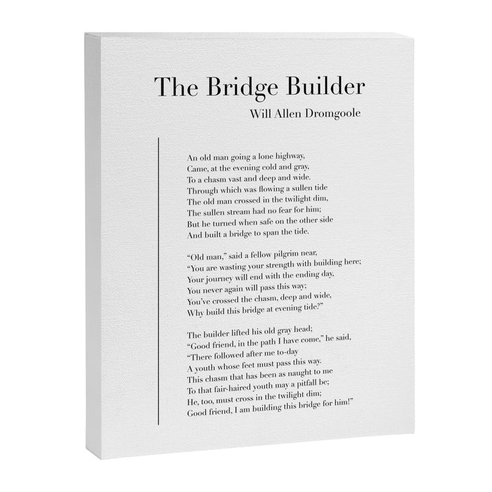 The Bridge Builder by Will Allen Dromgoole Canvas Print Gallery Image 1