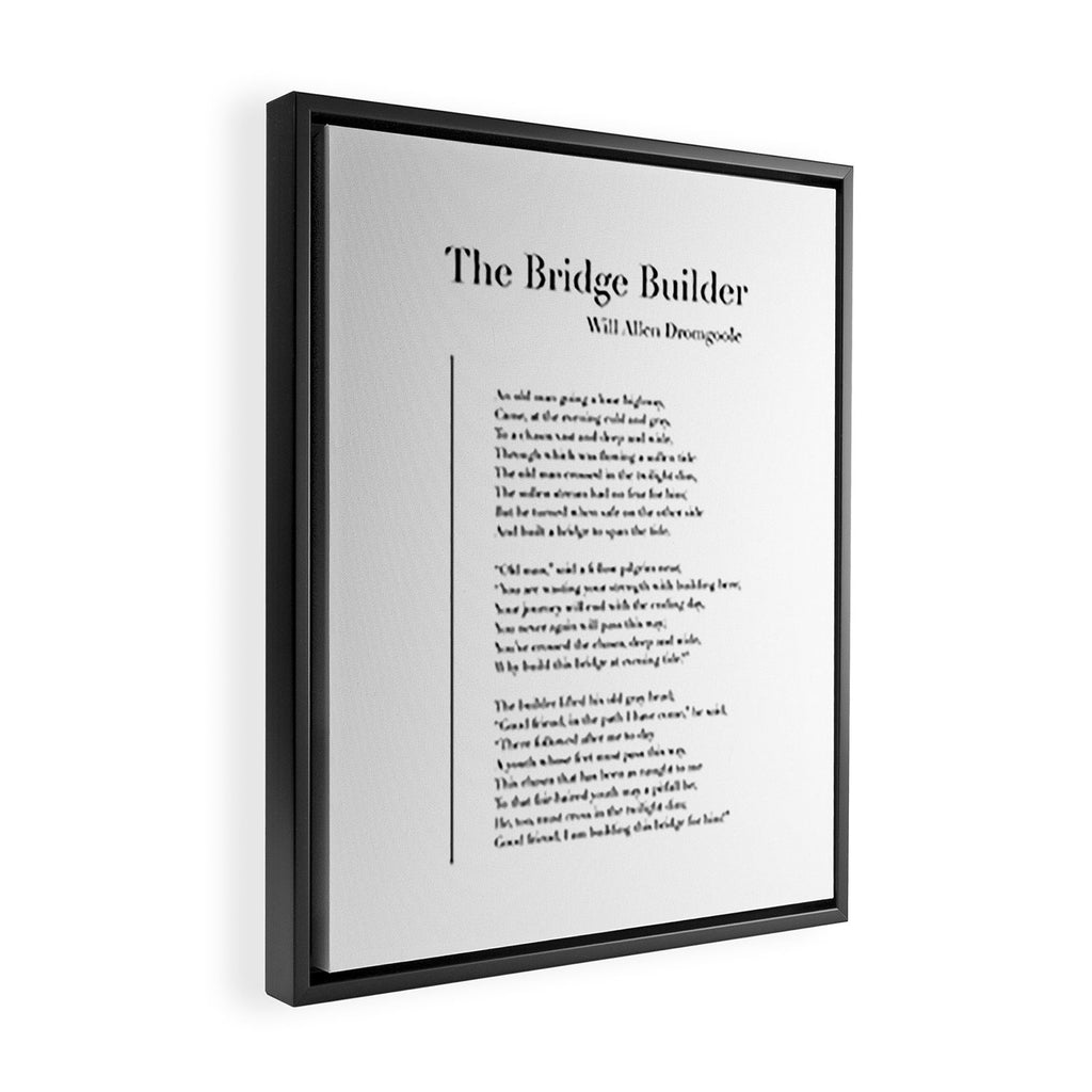 The Bridge Builder by Will Allen Dromgoole Framed Canvas Print Gallery Image 2