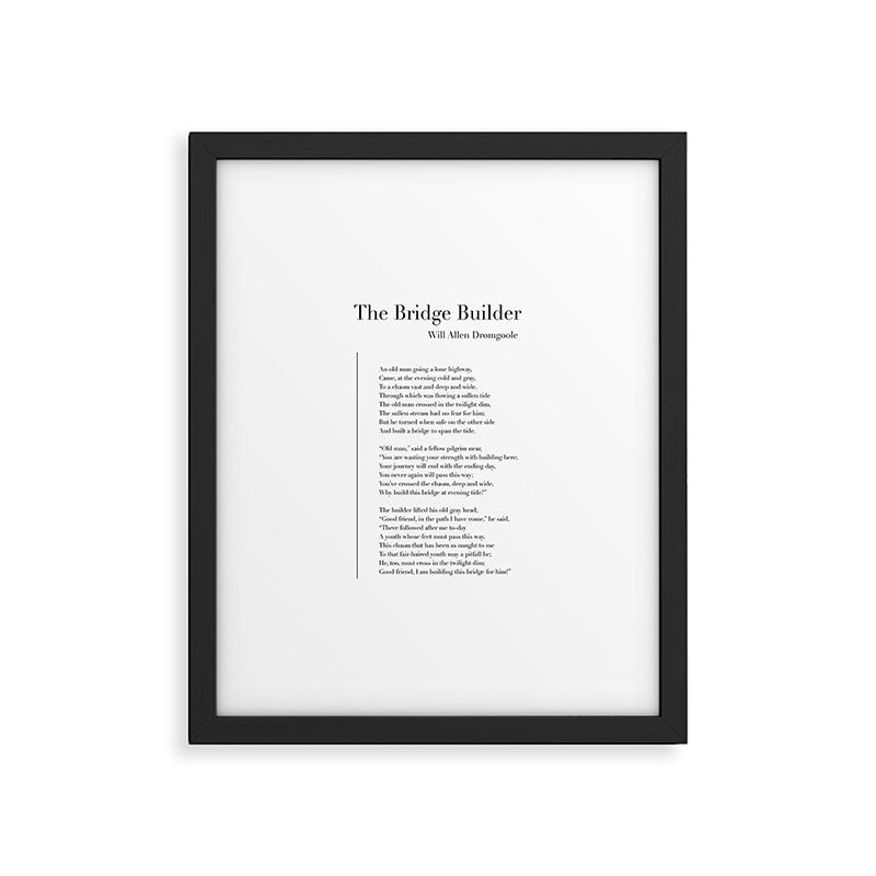 The Bridge Builder by Will Allen Dromgoole Framed Art Print Gallery Image 6
