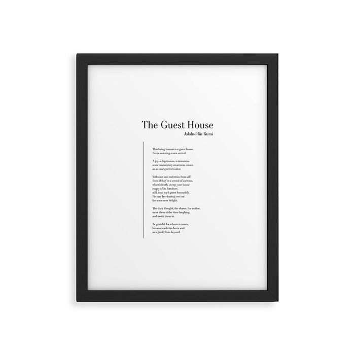The Guest House by Rumi Framed Art Print Gallery Image 1