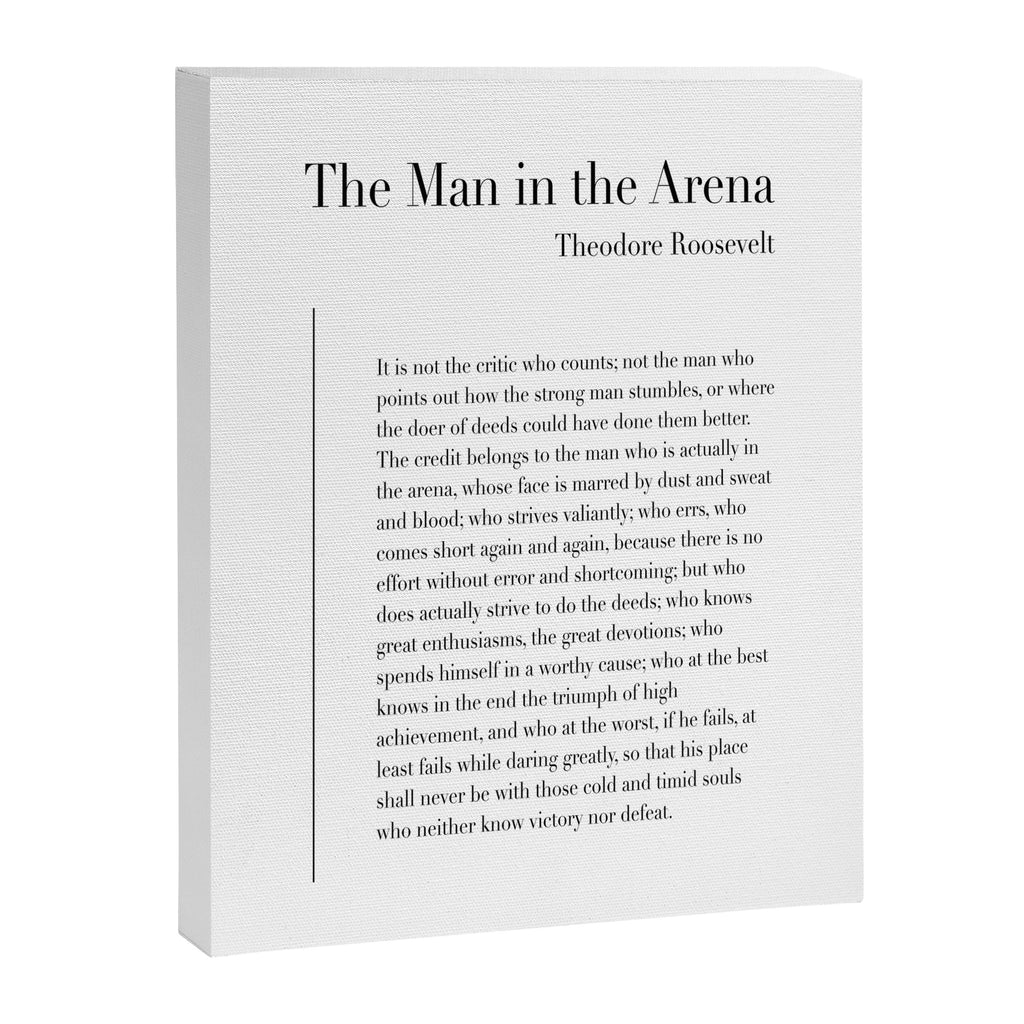 The Man in the Arena by Theodore Roosevelt Canvas Print Gallery Image 8