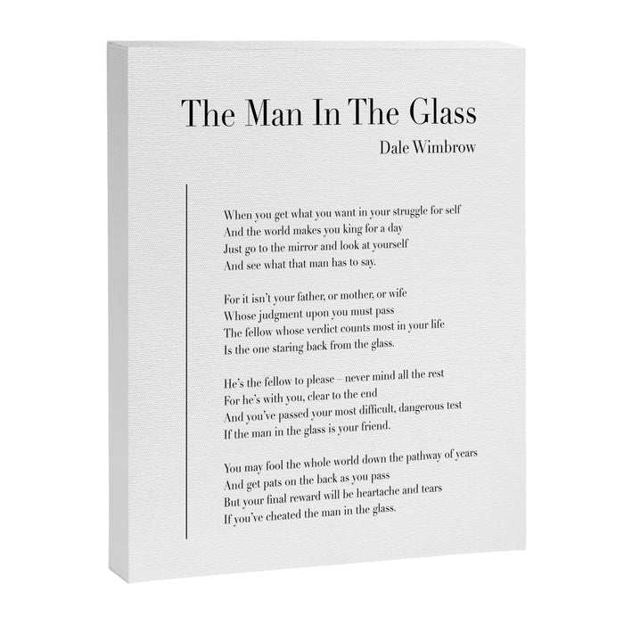 The Man In The Glass by Dale Wimbrow Canvas Print Gallery Image 1