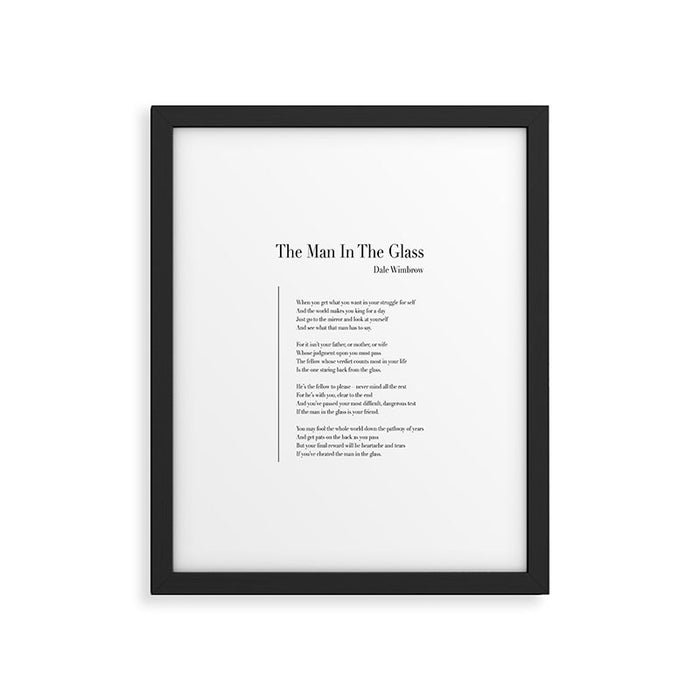 The Man In The Glass by Dale Wimbrow Framed Art Print Gallery Image 1