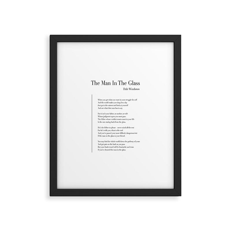 The Man In The Glass by Dale Wimbrow Framed Art Print Gallery Image 6