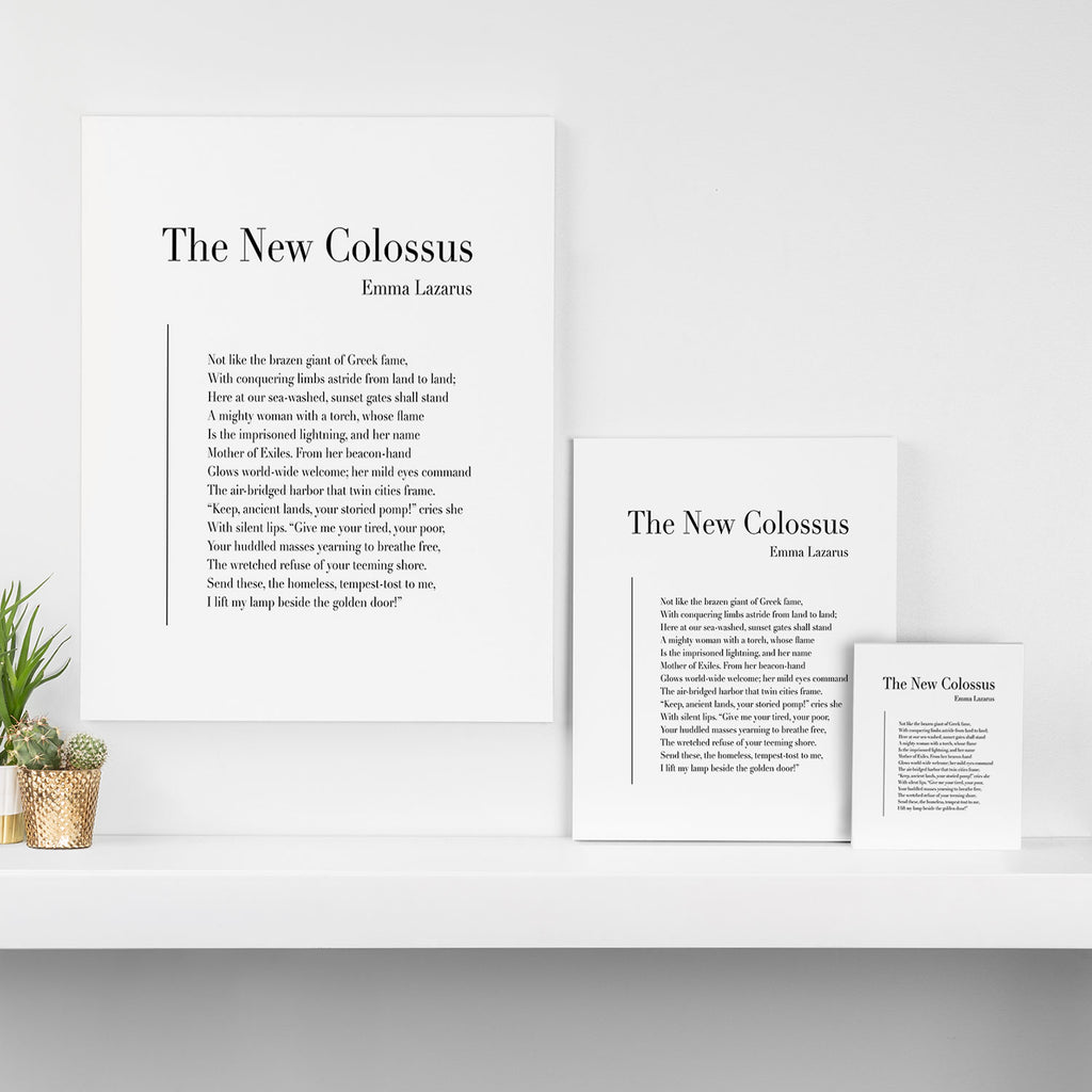 The New Colossus by Emma Lazarus Canvas Print Gallery Image 3