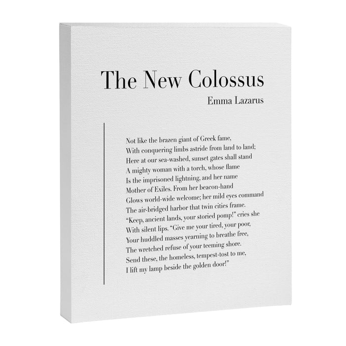 The New Colossus by Emma Lazarus Canvas Print Gallery Image 1