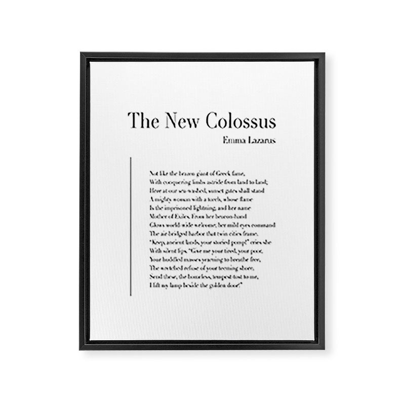 The New Colossus by Emma Lazarus Framed Canvas Print Gallery Image 8