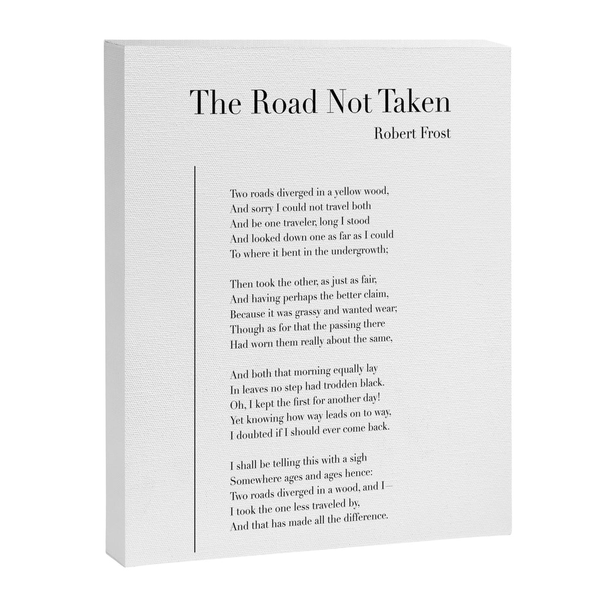The Road Not Taken by Robert Frost Canvas Print Gallery Image 8