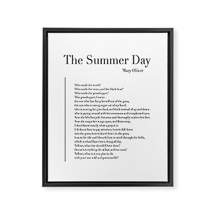 The Summer Day Framed Canvas Print Gallery Image 1