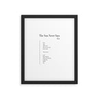 The Sun Never Says by Rumi Framed Art Print Gallery Image 6