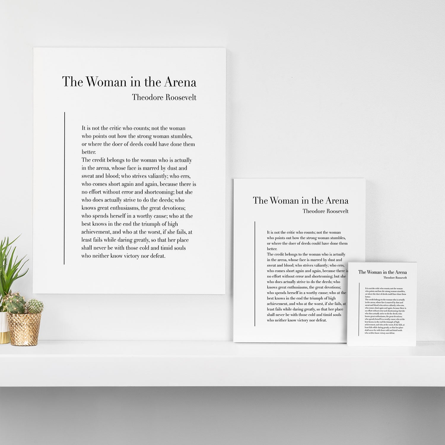 The Woman in the Arena by Theodore Roosevelt Canvas Print Gallery Image 3