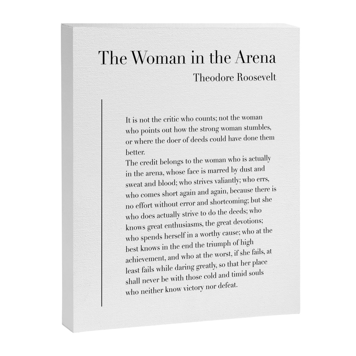 The Woman in the Arena by Theodore Roosevelt Canvas Print Gallery Image 8