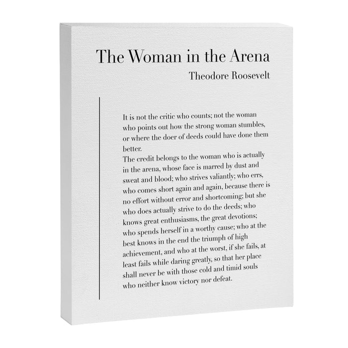 The Woman in the Arena by Theodore Roosevelt Canvas Print Gallery Image 1