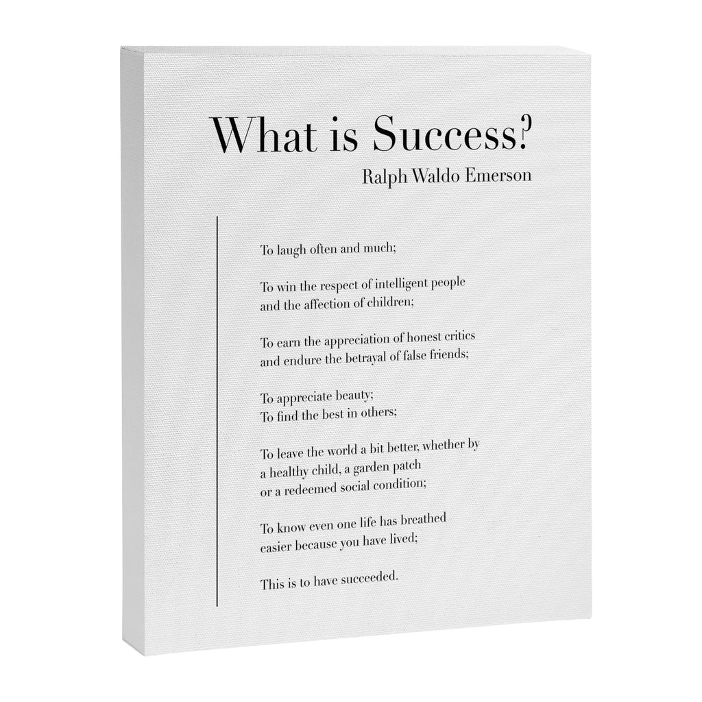 What is Success? by Ralph Waldo Emerson Canvas Print Gallery Image 8