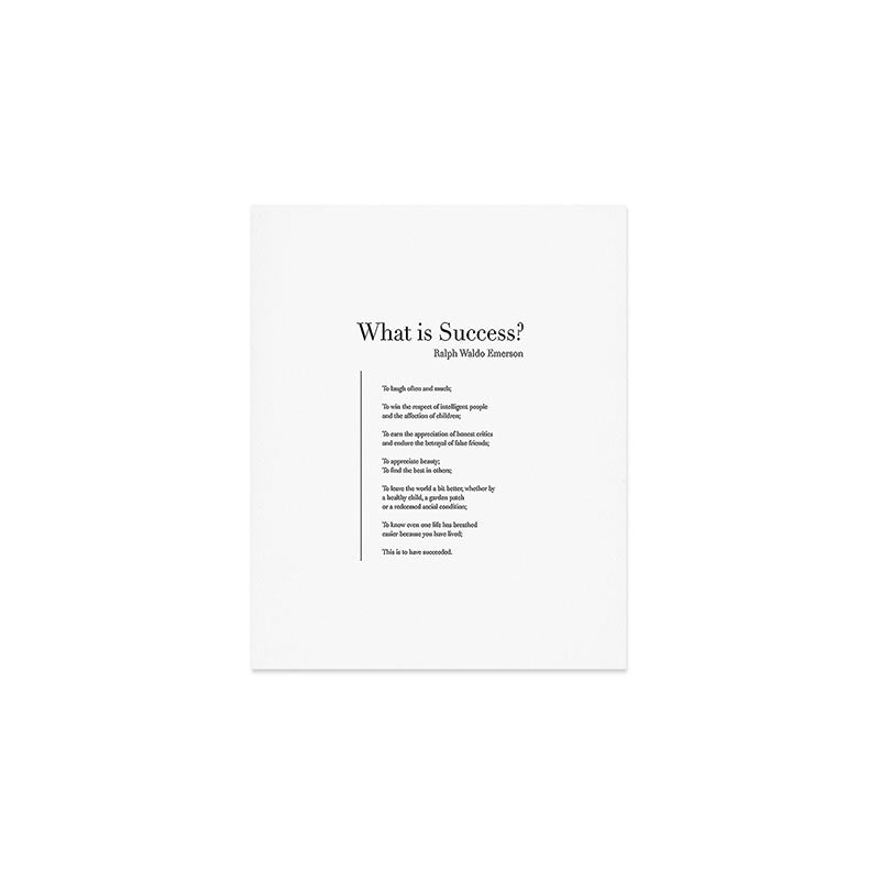 What is Success? by Ralph Waldo Emerson Art Print Gallery Image 1