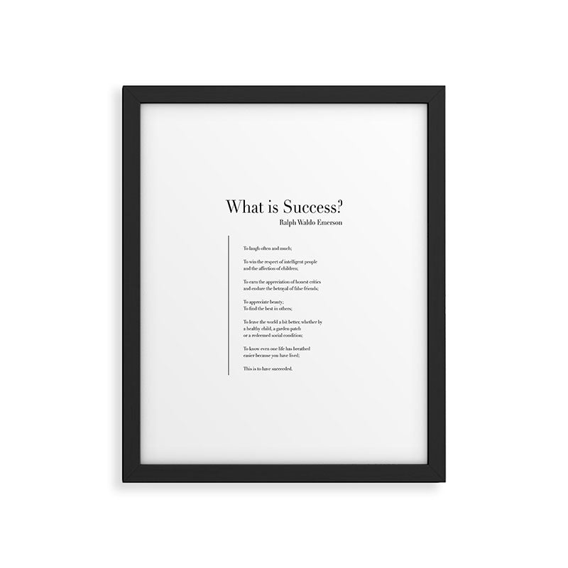 What is Success? by Ralph Waldo Emerson Framed Art Print Gallery Image 6