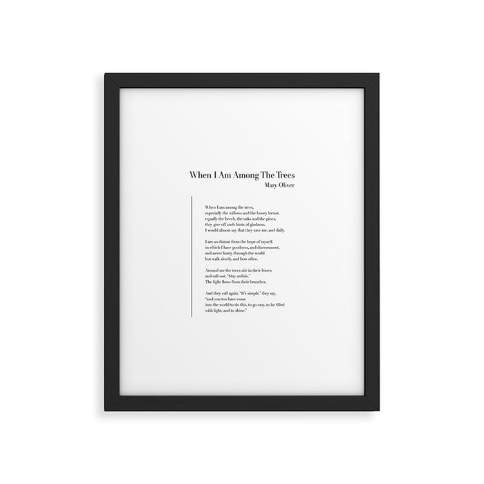 When I Am Among The Trees Framed Art Print Gallery Image 1