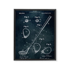 1909 - Golf Club patent art Framed Canvas Print Gallery Image 6