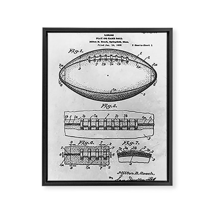 1938 Football Framed Canvas Print Gallery Image 1