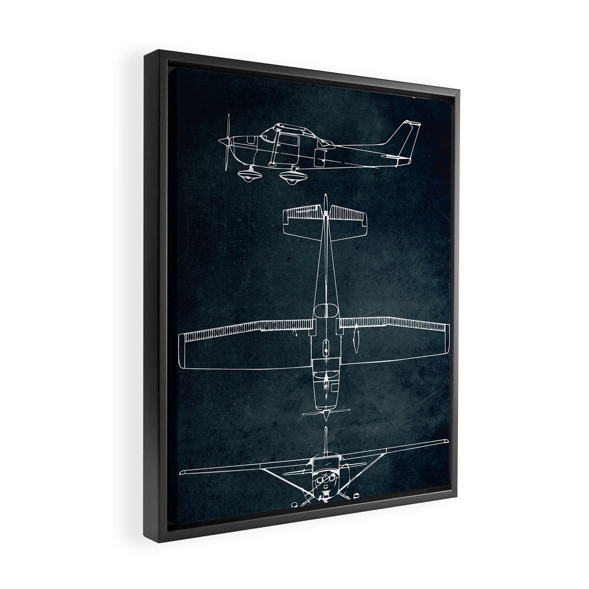 CESSNA 172 - First flight 1955 Framed Canvas Print Gallery Image 2
