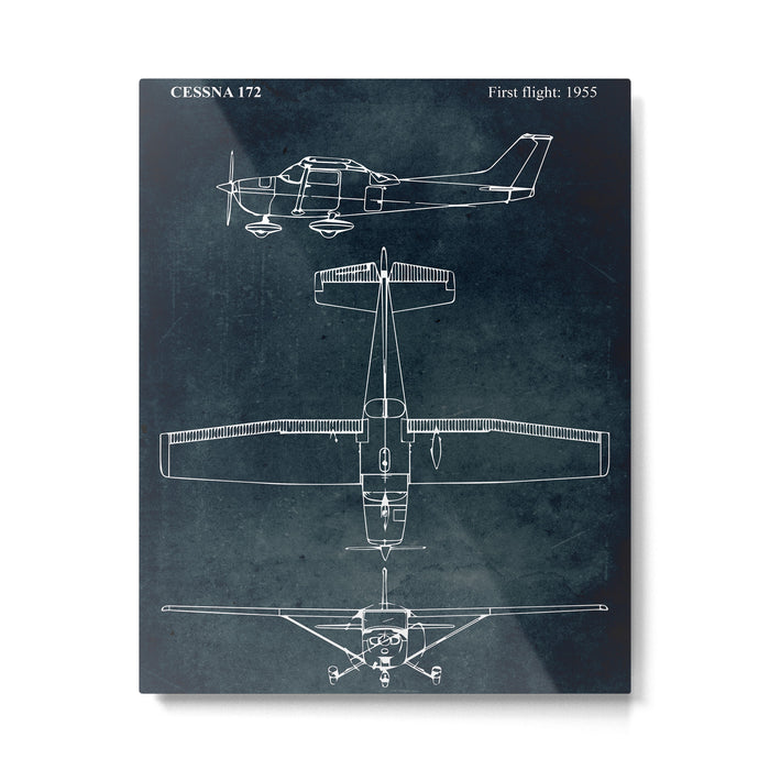 CESSNA 172 - First flight 1955 Metal Print Gallery Image 1