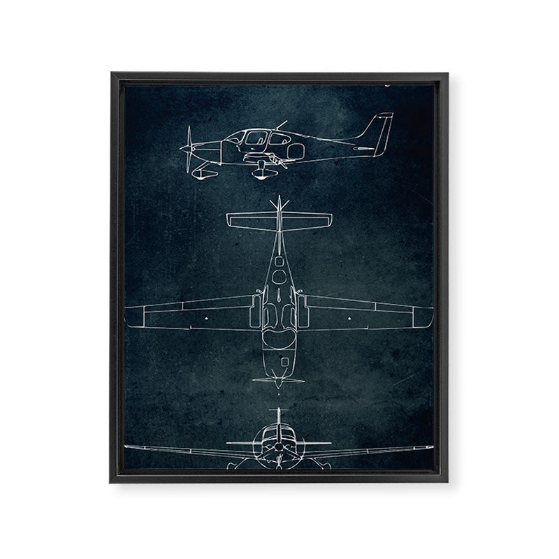 CIRRUS SR22 - First flight 2001 Framed Canvas Print Gallery Image 6