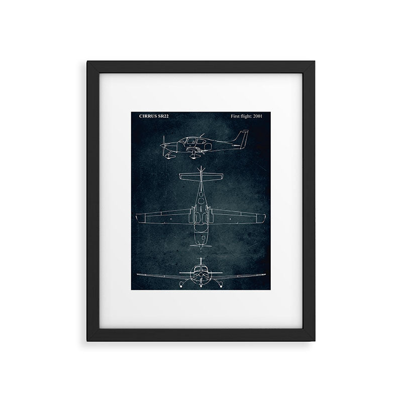 CIRRUS SR22 - First flight 2001 Framed Art Print Gallery Image 5