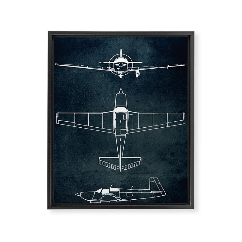 Mooney M20 - 1955 Framed Canvas Print Gallery Image 6
