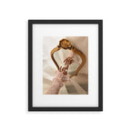 AESTHETICS | Parisian | collage | vintage | retro | pink | pastel | 70s | France | fashion | beige Framed Art Print Gallery Image 5